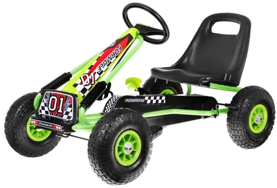 Obrázok produktu pre Formula 01 pedálová GOKART s nafukovacími kolesami + BRAKE - zelená