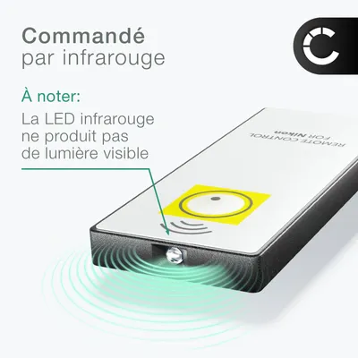 Image de CELLONIC Déclencheur à infrarouge compatible avec Nikon D5100, D5200, D5300, D3200, D800 Télécommande photographie Contrôleur à distance shooting