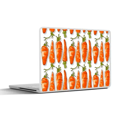 Produktbild von MuchoWow® Laptop Aufkleber Sticker Cover Karotte - Gemüse - Muster 25x18 cm - Laptop-Deko