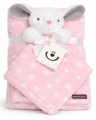Produktbild von BotoBaby® - Flauschige Decke für Babys + Schmusetuch - Babydecke - 75x100 cm