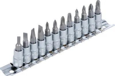 Zdjęcie produktu dla BGS technic Bit Socket Set, Stal chromowo-wanadowa, 238 mm, 238 g