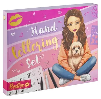 Produktbild von Besties Set für Handlettering inklusive Arbeitsheft, 32 Seiten