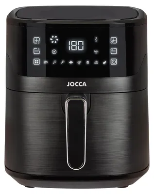 Heißluftfritteuse 6,5 l, 1600 W, Timer, 80–200 °C, schwarz