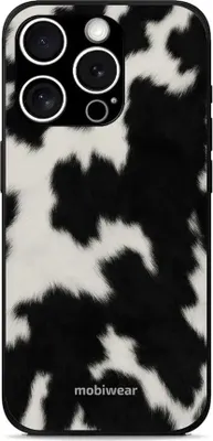 Produktbild von Handyhülle für iPhone 15 Pro, Mobiwear Glossy Case, Kuhfell-Optik
