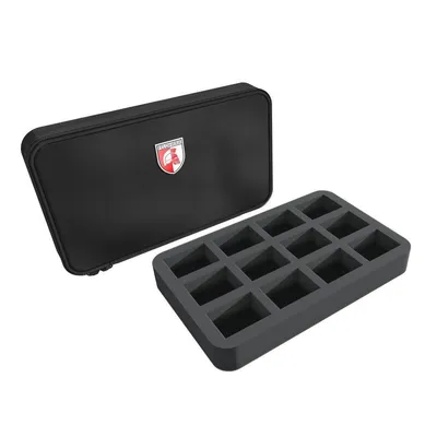 Produktbild von Figurentasche mit 12 großen Fächern und Schaumstoffeinlage