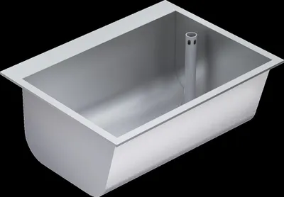 Produktbild von KWC Einlegewaschtrog, SIRIUS, Edelstahl, 670x281x520 mm, Ablauf Rechts