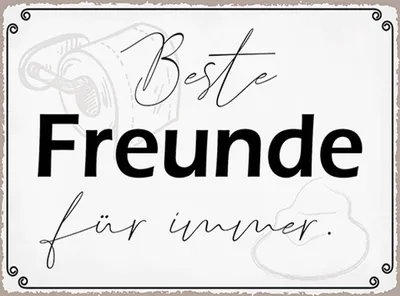 Produktbild von vianmo Holzschild 30x40 cm beste Freunde für immer