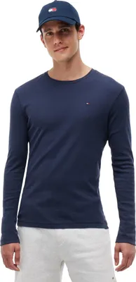 Produktbild von Tommy Jeans Herren Tjm Original Rib Longsleeve Tee Dm0dm04409 Langarm Strickober