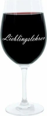Immagine prodotto di Leonardo Weinglas 400 ml, Motivglas, Lieblingslehrer, Geschenk, Stimmungsglas mit Gravur, Moodglas, 22 cm