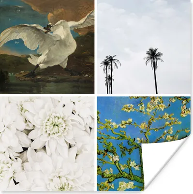 Produktbild von MuchoWow® Poster Collage - Alte Meister - Malerei 50x50 cm - Wohnzimmerdekoration