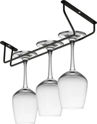 Produktbild von Gläserhalter Gläserschiene Glashalter Weinglashalter Gläserregal Bar SCHWARZ 30cm