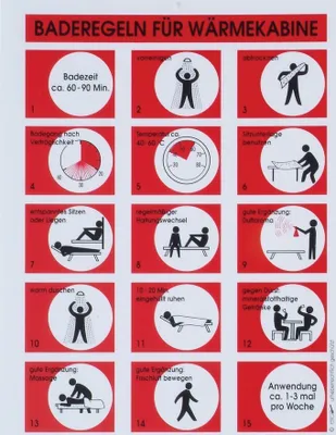 Produktbild von Infrarot-Baderegeln Tafel von NICOL