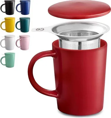 Zdjęcie produktu dla Ceramiczny czajniczek 400 ml, żółty, z sitkiem i pokrywką