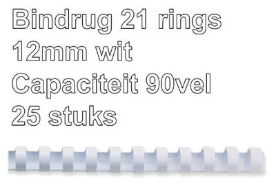 Produktbild von Fellowes 5331203, Weiß, 80 Blätter, Kunststoff, A4, 15 mm, 15 mm