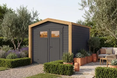 Produktbild von Gartenhaus Killarney, 250x250cm, Anthrazit, 28mm