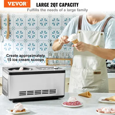 Image de Machine à glaçons automatique - 2 litres - Avec compresseur intégré - Pas besoin de pré-refroidissement