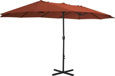 Produktbild von vidaXL Sonnenschirm mit Aluminium-Mast 460x270 cm Terrakotta