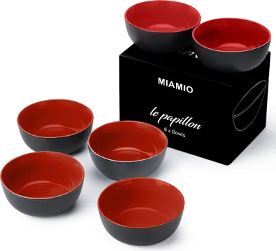 Produktbild von Le Papillon Bowls Set of 6 Red