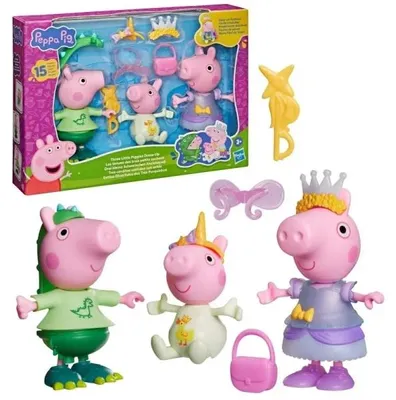 Productafbeelding van Peppa Pig, verkleedfiguren, Drie Biggetjes, geschikt voor kinderen vanaf 3 jaar