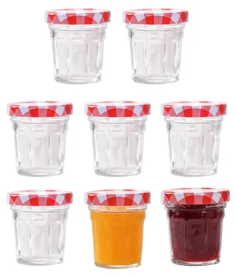8 Einmachgläser 50 ml transparent – für Marmelade, Honig & mehr