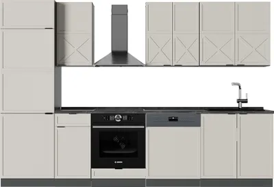 Produktbild von Küchenzeile Vicco Fame-Line GrauBeige/Anthrazit 300 cm , AP Anthrazit, Model 50440