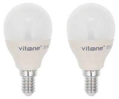 Produktbild von VITO E14 LED Kugellampe G45 6,5W 533lm 6400K 240V 45mm 2 Stück