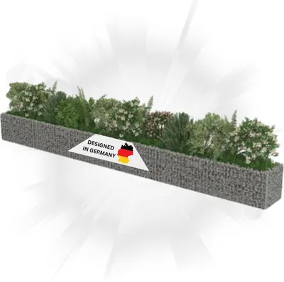 Produktbild von DELUKE® Gabionen Hochbeet ROON aus Stahl | 540x50x50cm | Steinkorb Gabionengitter Ziergabione Steingabione Drahtkorb befüllbar