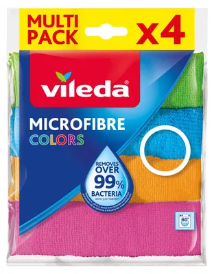 Produktbild von Vileda 4023103192577, Mikrofaser, Polyamid, Polyester, Mehrfarbig, Maschinenwäsche, 60 °C, 300 mm, 300 mm