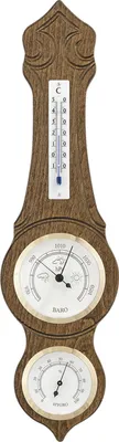 Produktbild von Wetterstation mit Thermo-, Hygro- und Barometer, aus Eiche