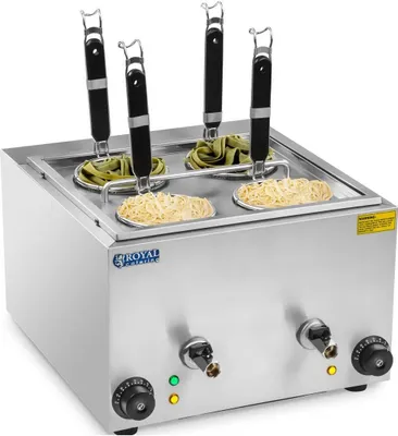Produktbild von Nudelkocher zum Kochen von Nudeln und Knödeln, 2 Kammern mit Hähnen