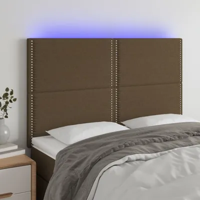 Produktbild von BEI CLORIS LED Kopfteil Dunkelbraun 144x5x118/128 cm Stoff - Kopfteile Neu6211926 3parcel