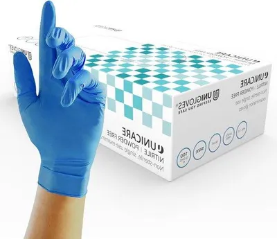 Zdjęcie produktu dla Rękawiczki nitrylowe bezpudrowe – 100 sztuk – UCN1202