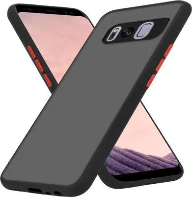 Produktbild von Cadorabo Hülle für Samsung Galaxy S8 PLUS in Matt Schwarz Hybrid Schutzhülle mit TPU Silikon Innenseite und matter Kunststoff Rückseite Case Cover Etui Handy Hülle