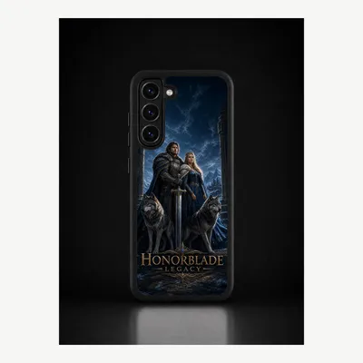 Productafbeelding van Samsung S23 Plus hoesje, telefoonhoesje, beschermhoesje met Vikingscherp motief – LUNØIR ©