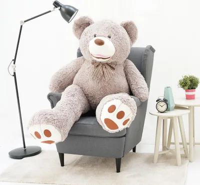 Produktbild von Gustaw Teddybär Groß XXL (Grau, 160cm) Amigo - Plüschbär, Kuschelbär XXL Plüschtier, Plüschtier Kuscheltier Giant Teddy.