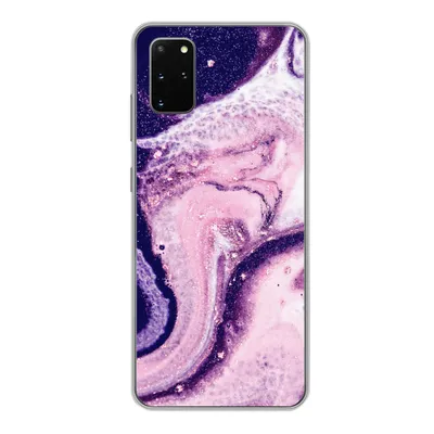 Produktbild von MuchoWow® Handyhülle Schutzhülle Hülle für Samsung Galaxy S20 Plus Marmor - Glitzer - Chic Silikon Softcase Handy Hülle - Hartschale