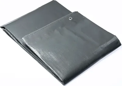 Produktbild von Mehr Garten wasserdichte & UV-beständige PE- Allzweck-Plane, Farbe: grau, 260g/m² - mit rostfreien Aluminium-Ösen und verstärkten Ecken, Größe:4x8m