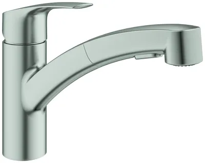 Immagine prodotto di Miscelatore con doccetta in acciaio opaco Grohe 30305DC1