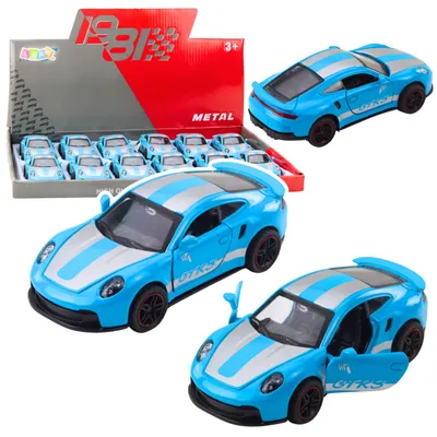 Image de Voiture de course en métal avec portes ouvrantes bleu Gtrs 1:43
