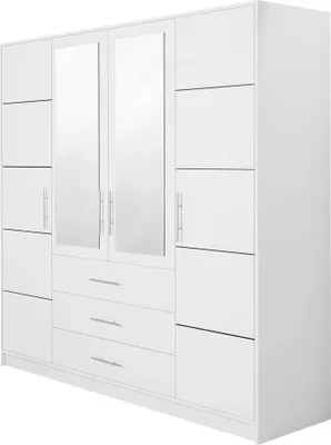 Produktbild von Šatníková skriňa 196 cm so zrkadlom OFELIA D4 - biela