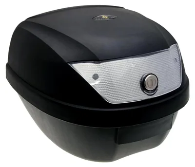 Produktbild von 28L Top Case Koffer schwarz mit weißem Reflektor