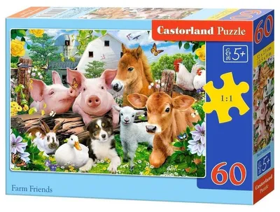 Immagine prodotto di Puzzle 60 pezzi Farm Friends Castorland 66209