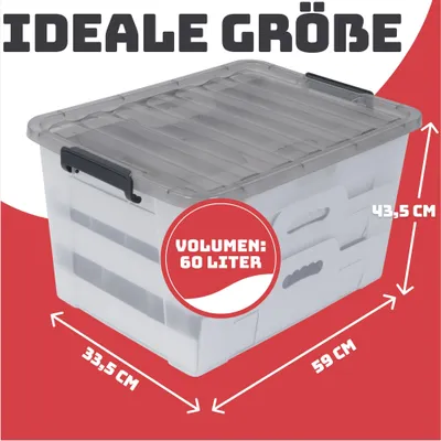 Produktbild von Stackmeister Aufbewahrungsboxen Aufbewahrungsbox Mit Deckel Für Weihnachtsdeko