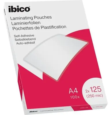 Image de Film plastifié pour A4 125 microns autocollant, lot de 100 pièces, incolore