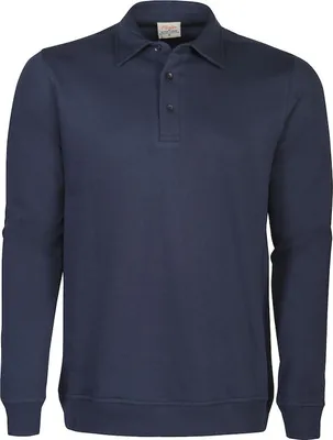 Produktbild von Sweatshirt aus der Serie Homerun mit Kragen und Knopfleiste, 280 g/m² Stoffgewicht
