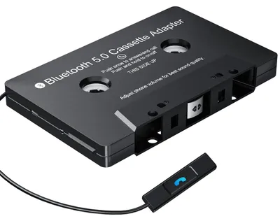 Bluetooth 5.0 Kassettenspieler-Adapter, Freisprechfunktion, schwarz