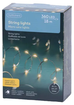 Produktbild von Lumineo Lichterkette STRING LIGHTS 360 LED 18 m klassisch warm