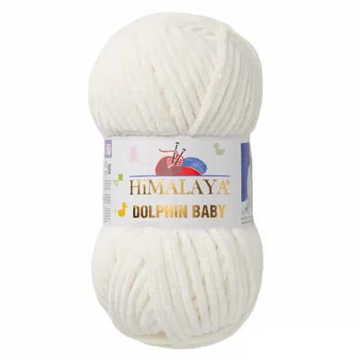 Zdjęcie produktu dla Strickfein Himalaya Dolphin Baby super Bulky Chenille Garn Wolle strickgarn 100 gr 80308 - naturWeiß