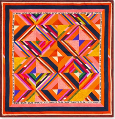 Produktbild von Oilily Schal Ahappytrack Square Woven Scarf Happytrack Cherry Tomato bunt