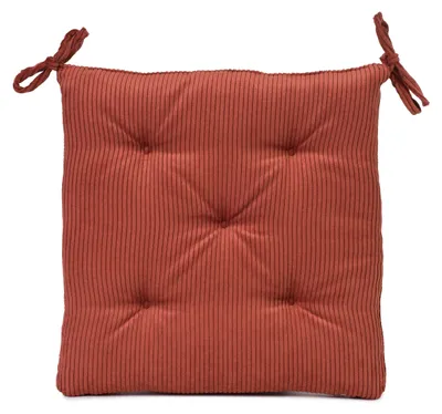 Produktbild von GÖZZE Capri Sitzkissen weiches pflegeleichtes Sitzkissen in Feincord-Optik mit Synthetikfüllung Zimt 40 x 40 x 4 cm